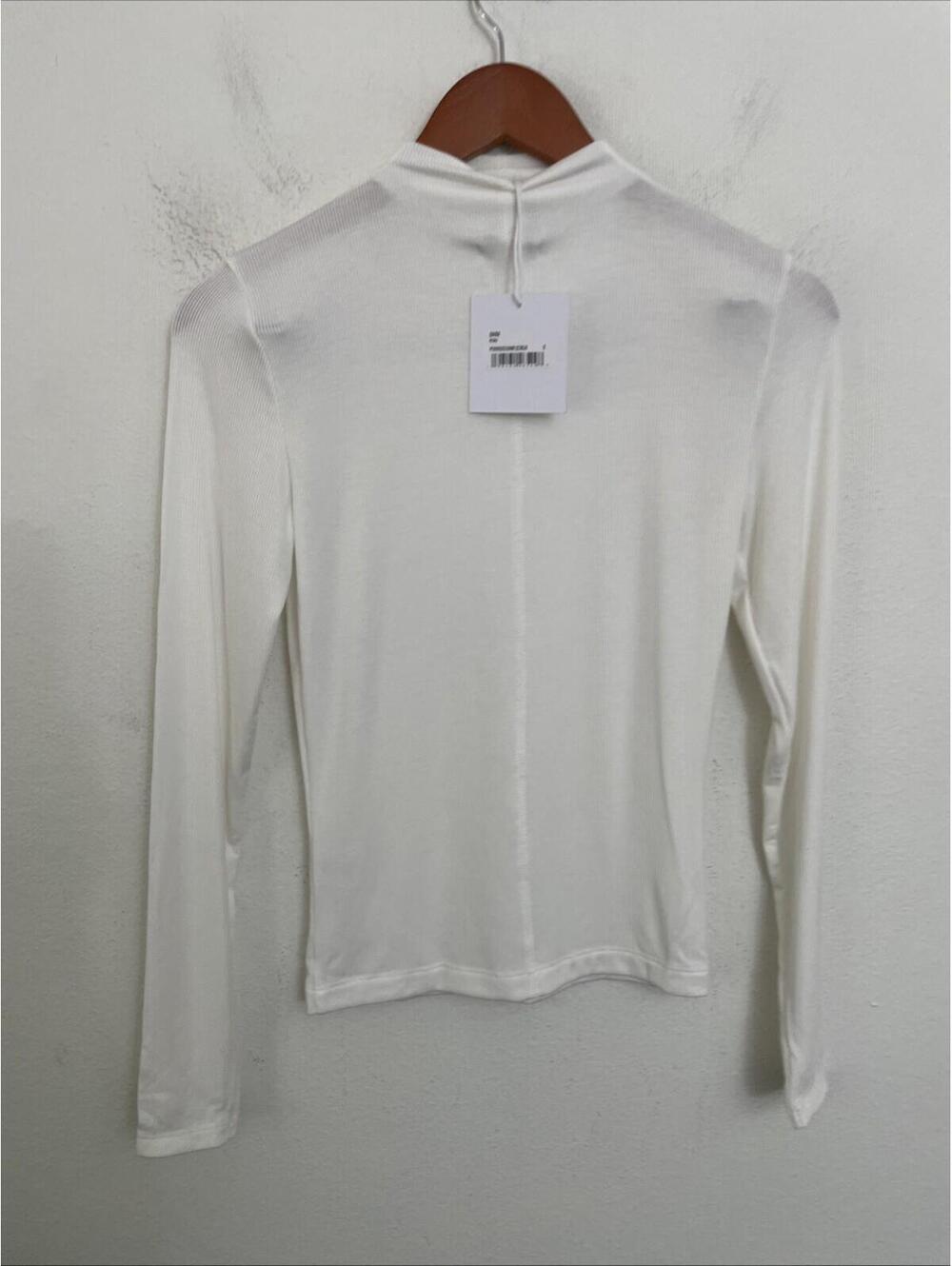 Pistola Dara Long Sleeve Funnel Neck Top ecru size S NWT $98msrp - Picture 4 of 7